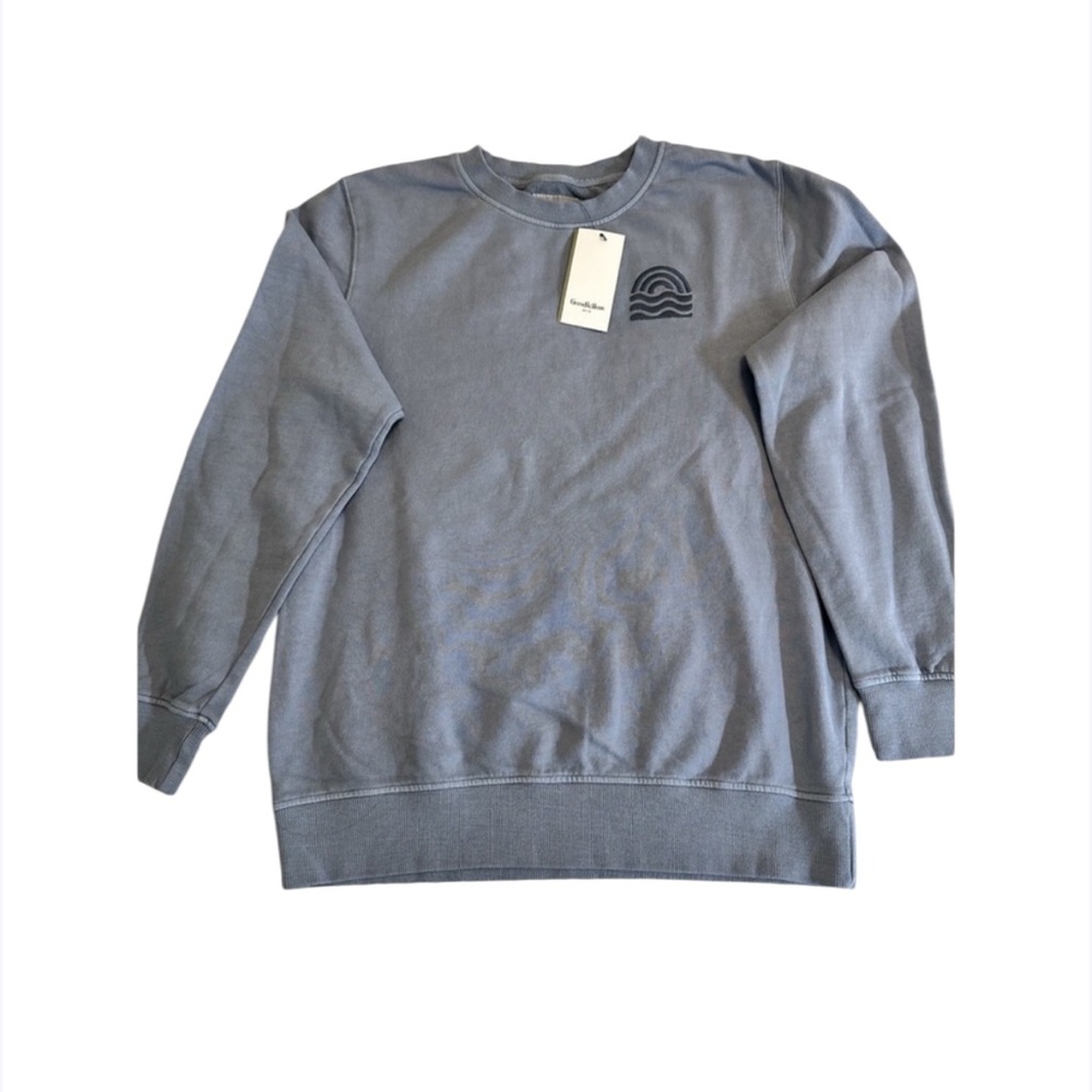 NWT Goodfellow &‎ Co Men's Heavyweight Crewneck Taupe Pocket T-Shirt Size M